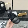 Sandálias designer de luxo sandálias Sapatos mulheres canais de canal corda com uma marca tradicional casual da marca de moda slide Sapatos femininos