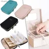 Tillbehör Förpackningsarrangörer Travel Portable Jewelry Box Nya örhängen Halsband Lagring Box Clip Jewelry Organizer Bag Transparent Booklet Zipper Bag Y240417