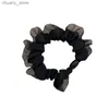 عصابات مطاط الشعر عصابات الشعر فتيات النساء Accessoreis للعلاقات المطاطية المرنة Scrunchie خمر شهيرة الأزياء الرائدة الحلوى Kpop الحرير الجديد Y240417