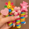 Hair Rubber Bands 1 piece of elastic rubber strap for girls childrens phone line hair tie with spiral coil hair tie with ponytail braid hair accessories Y240417