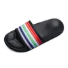 Slippers mannen dames strepen zwembad glijbanen zomer type paar strand groot formaat sandalen schoenen home streep