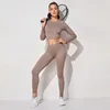 Tracksuits voor dames yoga set naadloze dames sportkleding workout kleding atletisch slijtage gym legging fitness bh crop top lange mouw sport pakken slingsl2403