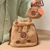 Opbergtassen 2024 Capybara Plush handtas Bag Cartoon Rucksack Travel Backack Capibara Pouch Stationery Boy Boy Girns Cadeaus