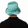 Bérets Unisexe Blue Ocean Bucket Hat de plage Planche Visor graphique extérieur