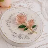 Brooches Creative Translucent Pink Rose Brooch Fashion Simple Women Luxury Floral Pins Fresh Plant Series Lapel Pin Lady Jewelry