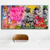 Banksy Abstract Street Art Canvas Oil Målning Modern Graffiti Wall Art Prints Love Is All We Need Pop Art Affischer Wall Pictures For Bedroom Home Decor