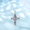 Eudora 925 Sterling Silver St. Michael Archangel Halsband Cross Vintage Wing Pendant Religious Jewelry Gift To Men Women 240409