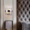 Lâmpadas de parede IWP Modern Crystal Lamp Chrome Luxury Stair Light Interior Decor SCHENCE PAR