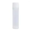 Bouteilles de rangement 120 ml bouteille sans air en plastique givré blanc / couvercle transparent pour lotion / émulsion / sérum / crème / blanchiment liquide / fondation