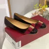 Buty designerskie Varina Balet Flats Vari Bow Mokerski Ferragamu Sukienka Buty Burgundowe kobiety swobodne wygodne garnitur marka poślizgu na obuwie rozmiar