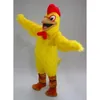 2024 Costumes de mascotte de poulet jaune de haute qualité Hallowen Performance Activité Promotion des ventes Costum de robe de Noël