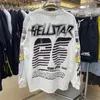 2024 Nya överdimensionerade Hellstar 1: 1 etikett tjock bomull överdimensionerad par casual mode långärmad t-shirt