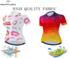 Jersey de ciclismo retro Keyiyuan Women039s 2022 Road Mtb Shirt Roupeding Roupeding Summer Summer Short Sleeve Sports Tops Breathable1450159