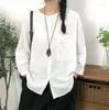 Kvinnors T -skjortor Lady Shirt 2024 Autumn Cotton Cardigan Loose Fashionable Long Sleeve Casual Solid Color Basic Thin Tops Female Yoyikamomo