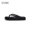 Slippers Flip Flops For Couple Women And Men Summer Shoes Outdoor Flat Foot EVA Rubber Platform Beach Slides