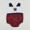 Clothing Sets High Quality Short Sleeve Car Blue Plaid Bubble Clothes Long Baby Rompers Wholesale