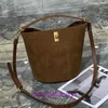 SELINSS ORIGINELE TOTE BAGS Online Store Deer Patroon Toplaag Cowhide Bucket Bag veelzijdige modieus pendelende grote capaciteit met origineel logo