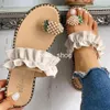 Women Slipper Pineapple Pearl Flat TOE BOHIAMIAN CAFFY SANDALS SANDALS SCARPA PIATTAFICA PIATTAFORMA PIATTAFICIO Black Slides Drop Drop Ship1