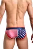 Underpants masculina biquíni masculina cueca EUA American Flag Starsstripes calcinha de algodão