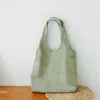 Vente de sac Canvas Feme Feme Couleur solide simple Sacs portables décontractés Femmes Femmes Shopping Twill Centant Handsbag Opbergtas