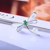 Broschen Kupfer eingelegt Zirkon Corsage Shell Smart Little Dragonfly Brosche Professionelle Anzug Accessoires Pin Männer und Frauen