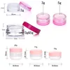 Speicherflaschen 50pcs 2g - 20g Makeup Organizer Kisten Klar Plastik Schmuck Perlen Pot Tragbare kleine runde kosmetische Behälter Gläser