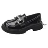 Casual Shoes Mary Jane Wome 2024 Spring Rhinestone Ladies British Style Loafer 35-40 Large-Sized Female Office Leather