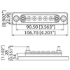 Ny bussbar 48V Cover Ground Kit Universal för bilbåt Marin Power Distribution Terminal Block