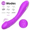 Sexleksaker dildo vibratorg spot vibrator trollstav 10 frekvens vibration mjuk silikon flexibel anal dildo för klitisk bröstvårta stimulering vuxna sexleksaker för kvinnliga par