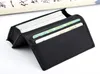 Card Holders Men Black Leather Expandable ID Business Cards Holder Wallet Case7270666