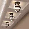 Luci a soffitto LED moderno per decorazioni per la casa corridoio corridoio balcone di illuminazione nera