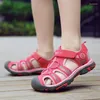 Баскетбольная обувь мода детские сандалии для мальчиков девочки не скользят пляж