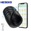 Aplikacja Heseks Bluetooth penis wibrator dla mężczyzn opóźnienie penisa Trener Penis opóźnienie Trener Pierścień Penis Maszyna treningowa Seks seks 240417