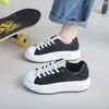 Casual Shoes Students Woman Classic Chunky Sneakers Women Flats Mesh Pet Lace Up Mid Heels Round Toe Platform Vulcanize Plus Size