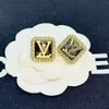 Luxury Louies Vuttion Earring Designer Earring for Woman Clover Earring Fashionable and Luxury Classic Square Earrings with Donkey Family Letters and Diamonds Cel