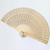 Dekorative Figuren handgefertigte antike Handwerksfan Vintage Hollow Weihrauch Holz Lady Falten Sie chinesische Schnitzdruckdekoration