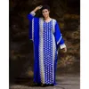 Etnische kleding Groene Marokkaanse Dubai Kaftans Farasha African Abaya -jurk erg chique lange jurk modetrend