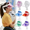 Visores moda verano transparente anti-uv plástico pvc sunshade gat mujeres hombres deportes al aire libre bicicleta casual vacío top solares de visera y240417