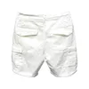 Koreanisch gewaschene Luxusmenschen schlanker Jeans Designer Denim Short Hosen für Sommer Freund Stretch gerade weiße Frachtwatte Shorts 240410