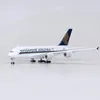 Aircraft Metal Airline Model 20cm 1 400 Singapore Airlines A380 Metal Replica Material Material Aviation Simulation Toys Boy Gift 240417