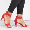 Casual schoenen vrouwen sandalen hoge hakken luipaard print stiletto mode zomer de lijst met gebonden leer