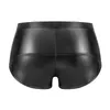 Shorts maschile uomini sexy con cerniera sexy elastica elastica elastica mutandine di rigonfiamento a media elastico