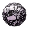 Черный фиолетовый резиновый баскетбольный мяч Официальный размер 7 Бесплатный сетка игла насос на открытом воздухе прочная корзина 240402