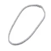 Luxury Iced Out CZ Zircon Iced Out Diamond Men Neckor Cluster Tennis Chain Necklace For Women Hip Hop Jewelry 3mm 4mm 5mm