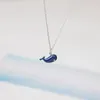 Hanger kettingen yizizai schattige zilverplatende blauwe walvis ketting voor dames zilverwomens meisjes ketting cadeau mode sieraden