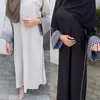 Этническая одежда Женщины на Ближнем Востоке Абая Кафтана повседневное платье с длинным рукавом Дубай Мусульманское платье Рамадан Женщина Вестидос S-2XL