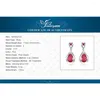 Dangle Earrings Jewelryrapalace Water Drop 7.6ct作成されたRed Ruby 925 Sterling Silver for Women Statement Gemstone Jewelry