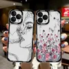 Случаи по сотовым телефонам Love Heart Chace для телефона 11 Case Phone 15 Pro 13 12 14 Pro Max 12 Mini XR XS x 7 8 Plus SE мягкий силиконовый цветок