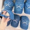 Ball Caps INS Designer Bow Broidered Baseball for Women Show Face Face Small Spring and Summer Fashion rétro Denim Chapeaux pour hommes Gorra