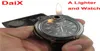 Creative Watch Light Light Rechargeable Metal Butane Gas Cigare Cigarette Match Fire Starter Starter Tool Kit Camping Outdoor Striker Li4511180